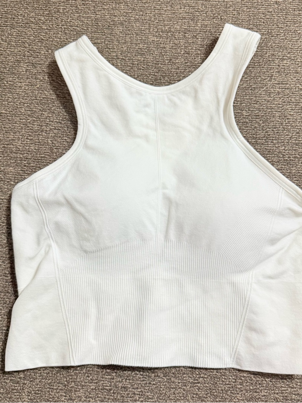 all in motion White High-Neck Ribbed Sports Bra